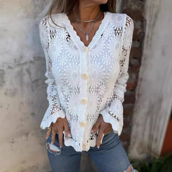 Blusa Crochet Floral