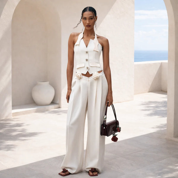 Conjunto Halter Rose