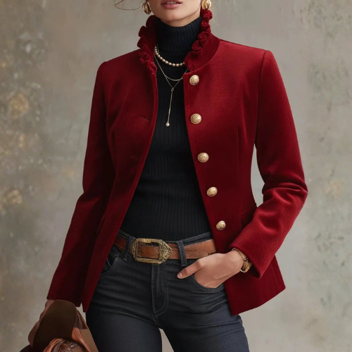 Blazer Terciopelo Ruffle