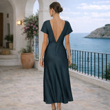 Vestido Satin Deep V