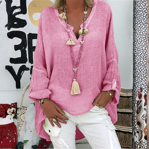 Blusa Lino Oversize Boho