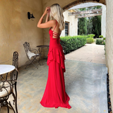 Vestido Rojo Ruffle